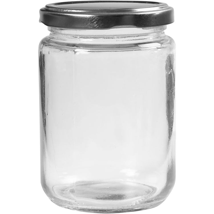 Creativ Company Glasdose, H: 11 cm, T 7,5 cm, 370 ml, transparent, 6 Stück 1 Box