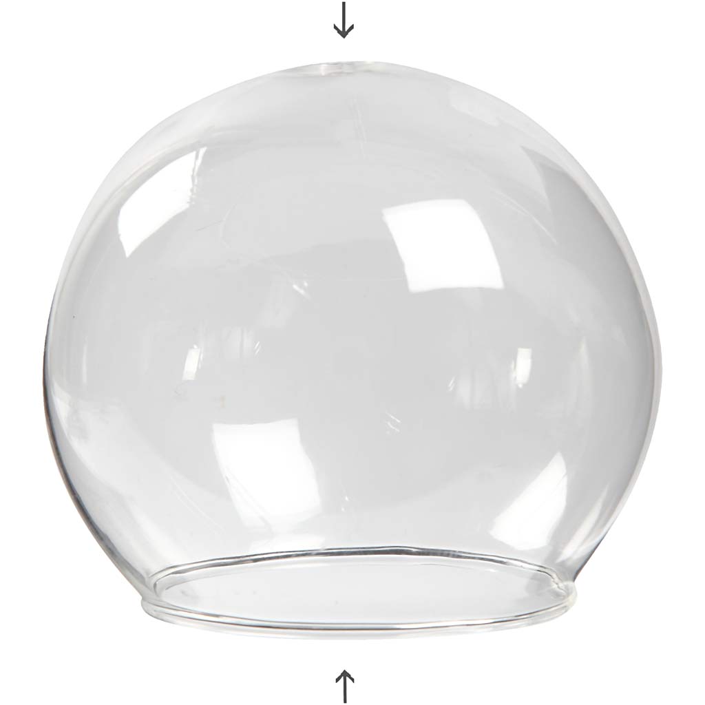 Creativ Company Glockenglas ohne Sockel, D 8 cm, Lochgröße 5 cm, transparent, 4 Stück 1 Box