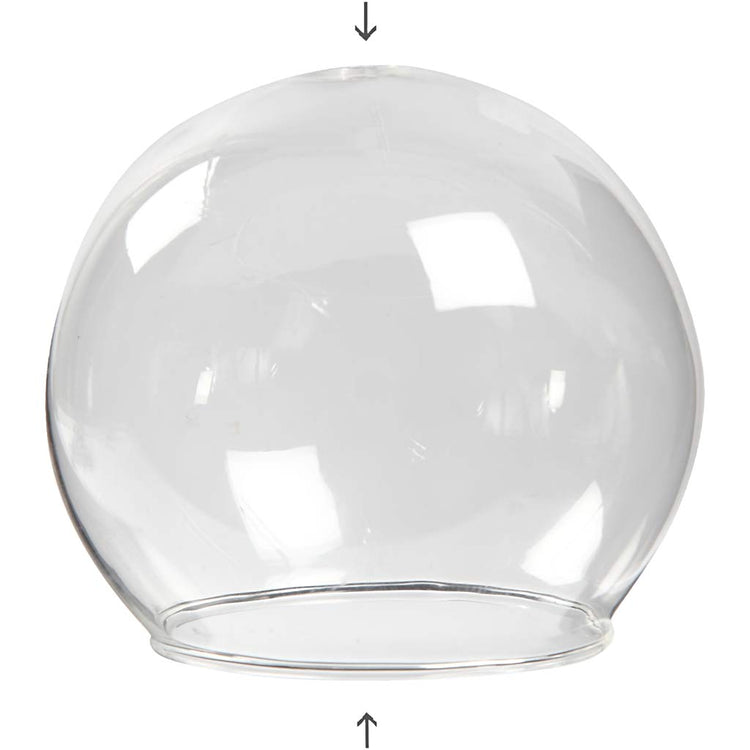Creativ Company Glockenglas ohne Sockel, D 8 cm, Lochgröße 5 cm, transparent, 4 Stück 1 Box