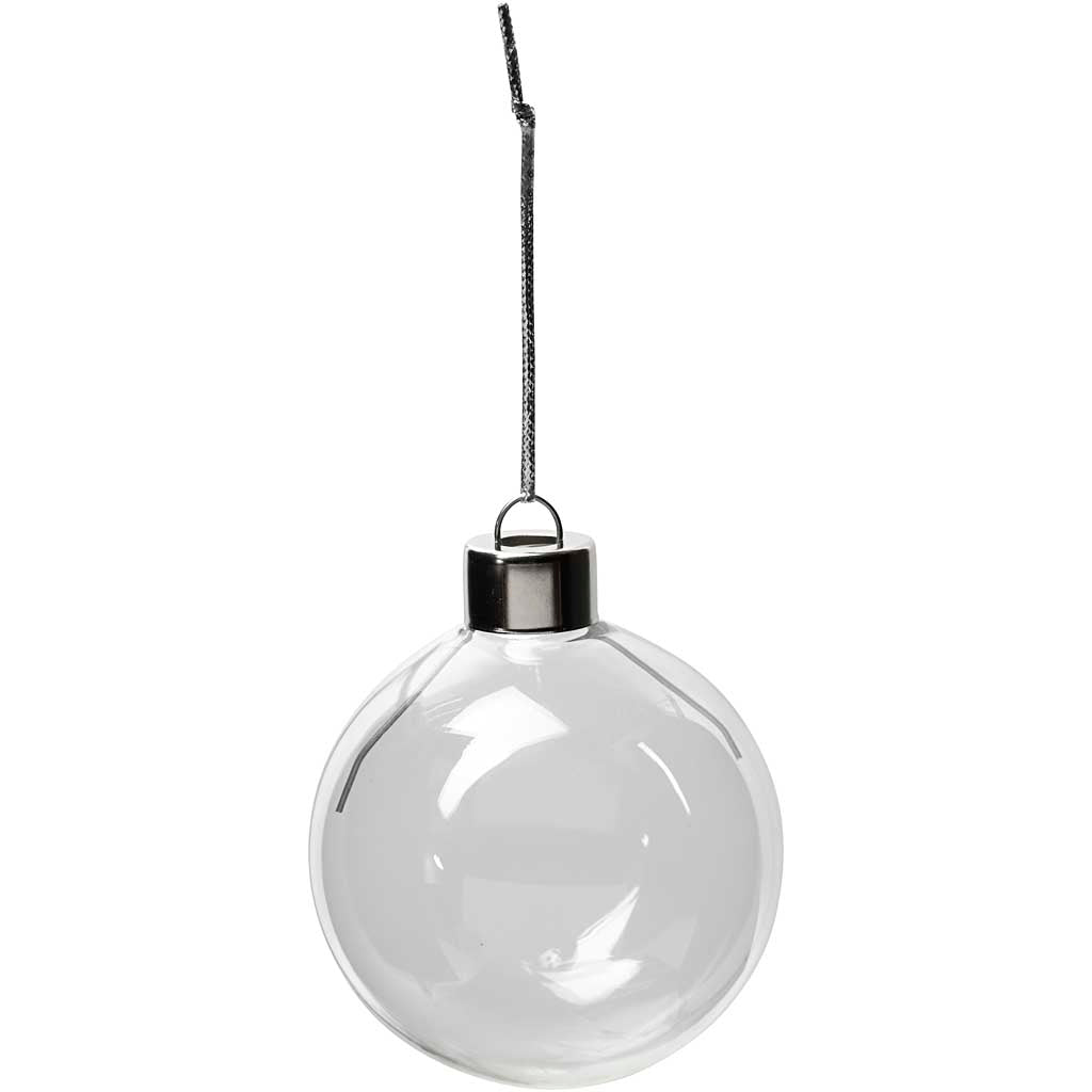 Creativ Company Glasornamente, H: 6,9 cm, T 5,9 cm, transparent, 8 Stück 1 Box