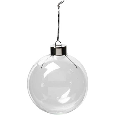 Creativ Company Glasornamente, H: 8,9 cm, T 7,9 cm, transparent, 6 Stück 1 Box