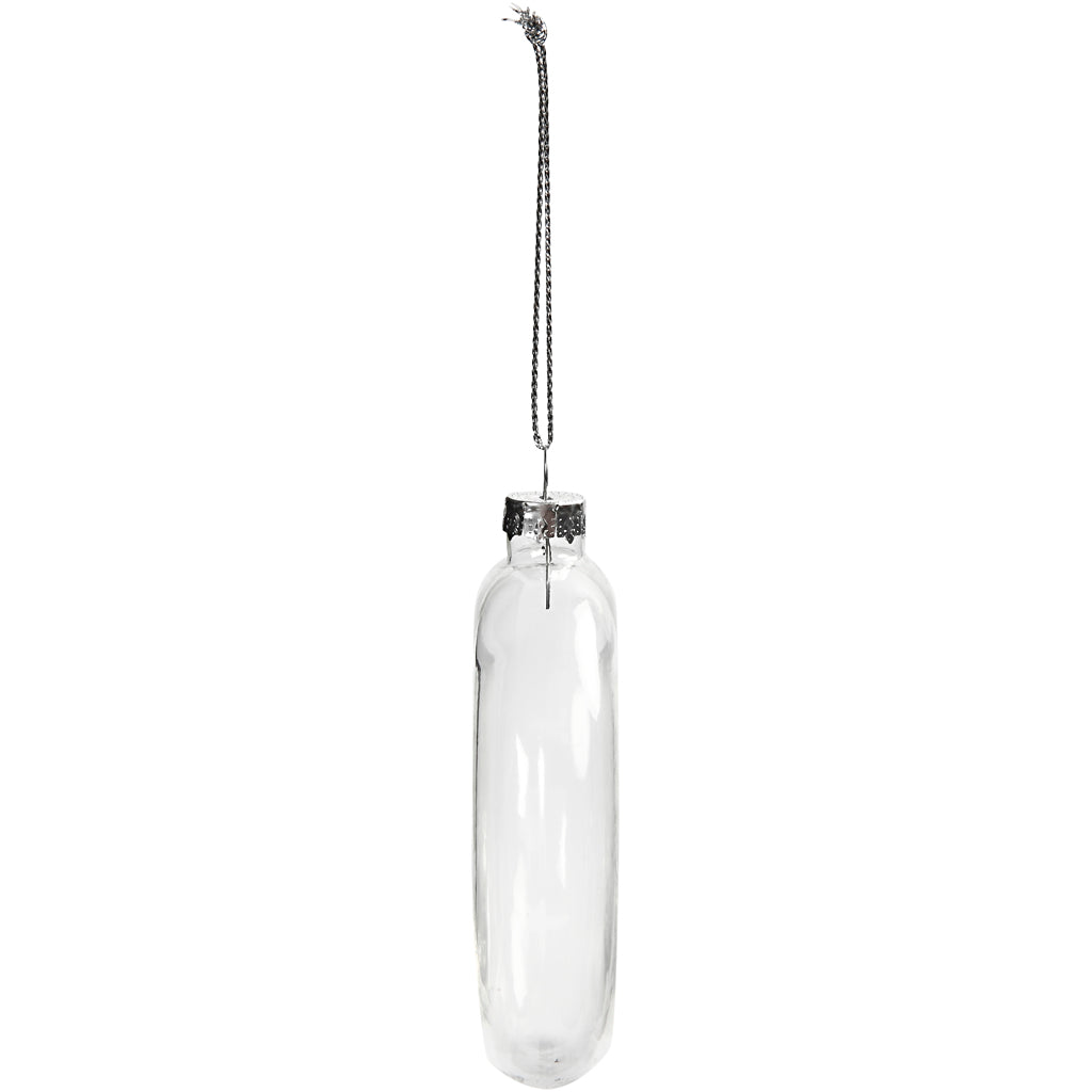 Creativ Company Flachglas-Weihnachtskugel, D 8 cm, Dicke 2,1 cm, 6 Stück 1 Box