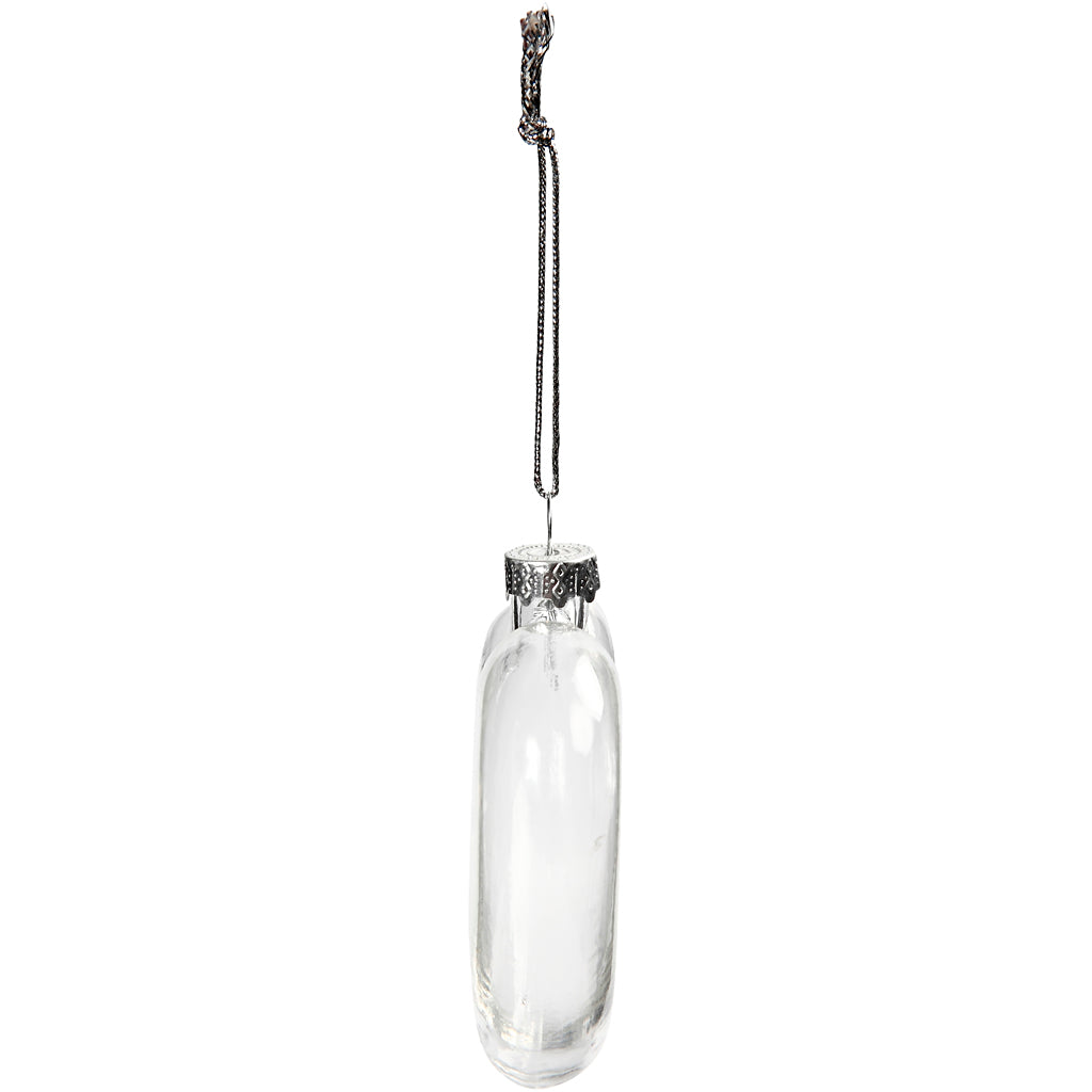Creativ Company flaches Glasherz, H: 9 cm, B: 7,8 cm, Dicke 2,1 cm, 6 Stück 1 Box