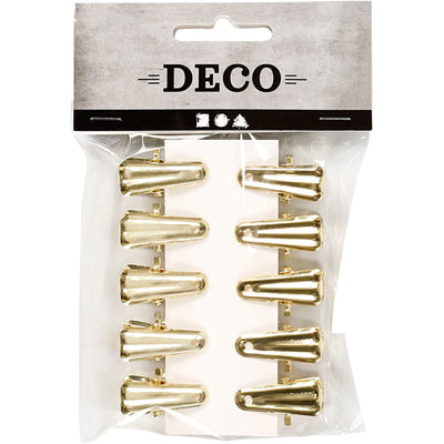 Creativ Company Dekoklammern, L: 27 mm, B: 14 mm, Gold, 10 Stück 1 Box