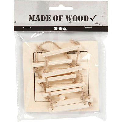 Creativ Company Mini Holzdachbodenleiter und Seilleiter