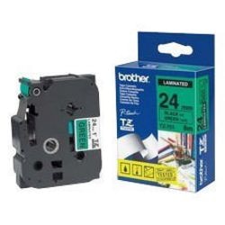 Etikettenband Brother TZE751 Schwarz auf Grün 24 x 8000 mm
