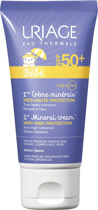 Uriage Sonnenschutz für Kinder Sun Baby Mineral New SPF 50+ (50 ml)