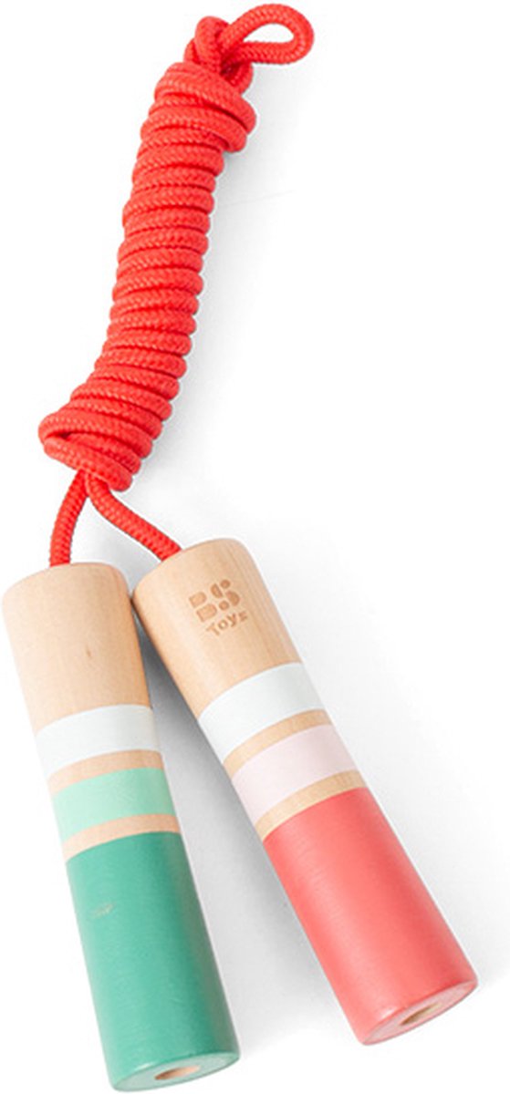 BS -Spielzeug springen Seil rosa mit Holzgriffen