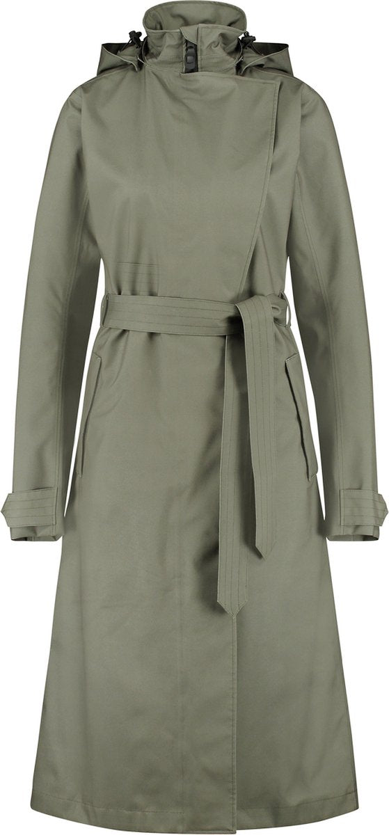 Agu Trenchcoat langer Regenmantel Urban Outdoor Damen - Grün - S