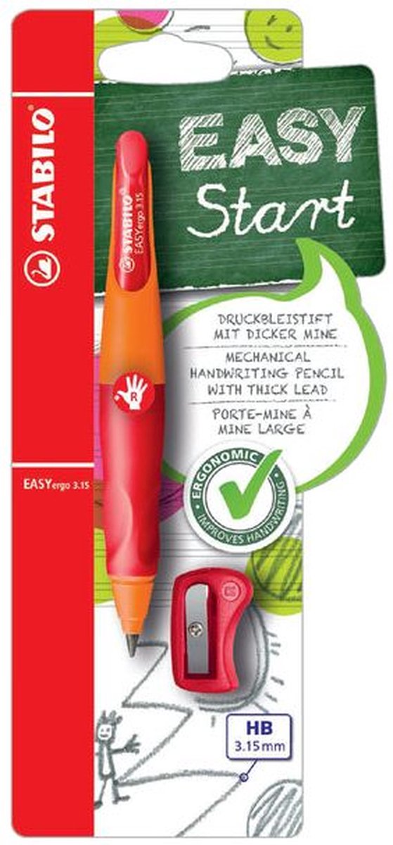 Stabilo Druckbleistift Easyergo HB 3,15 mm rechts oder rd | 5 Stück