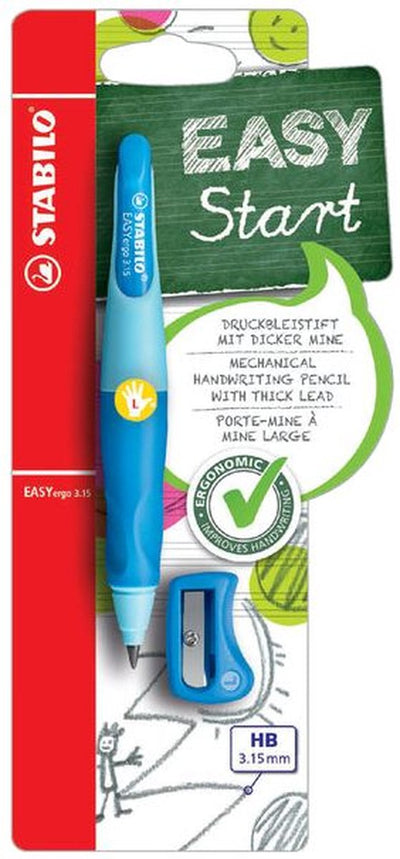 Stabilo Druckbleistift Easyergo HB 3,15 mm links blau | 3 Stück