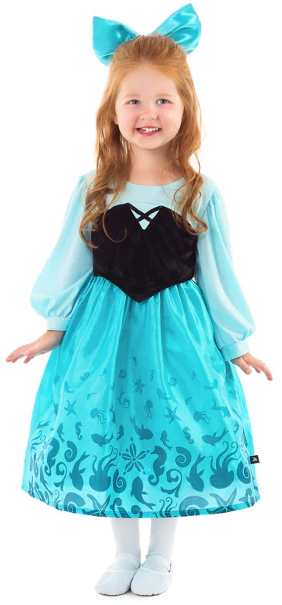 Kleine Abenteuer - Meerjungfrauentag - Kleid mit Schleife - Größe 110-122