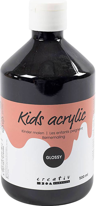 Creativ Company Acrylfarbe glänzend, schwarz, 500 ml 1 Flasche