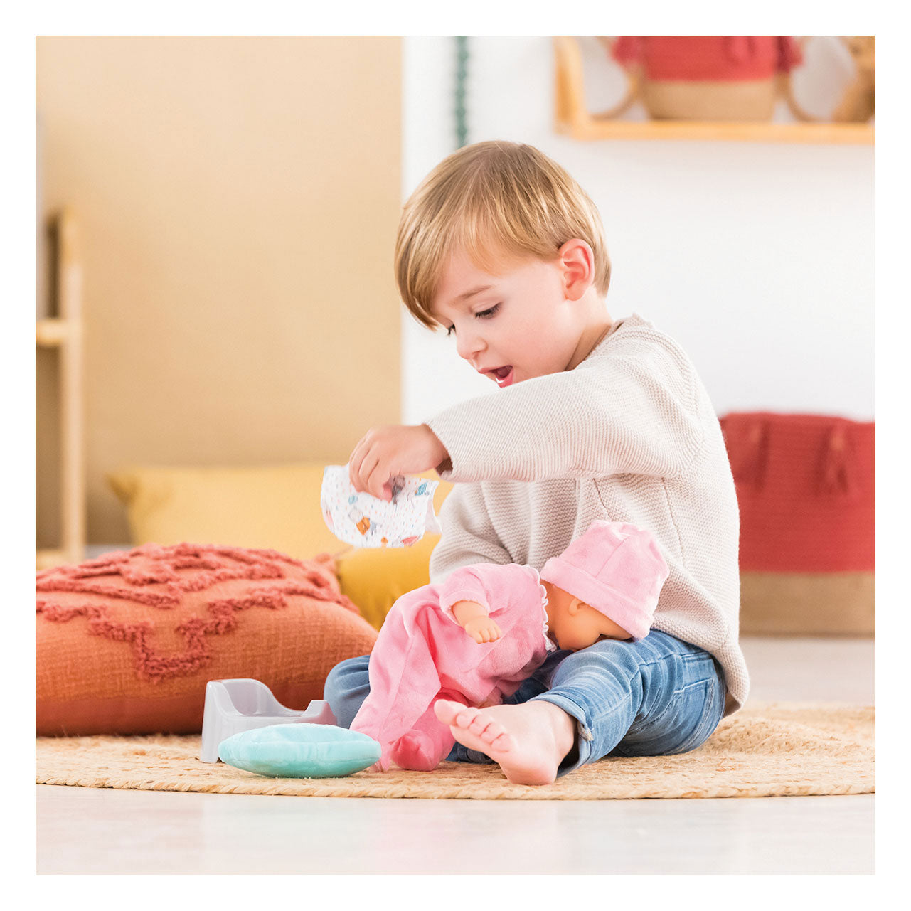 Corolle Mon Poupon Babypot mit Tüchern