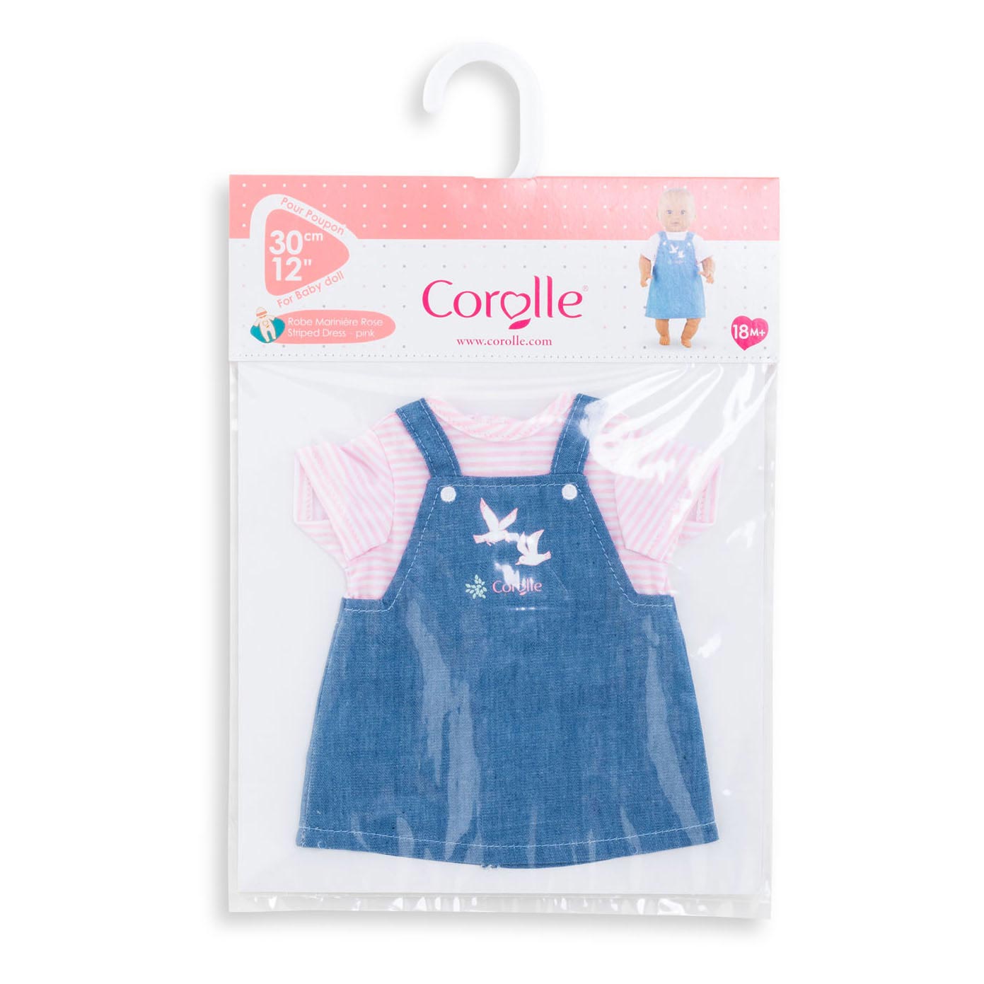 Corolle Mon Premier Poupon - Puppenkleid gestreift, 30 cm