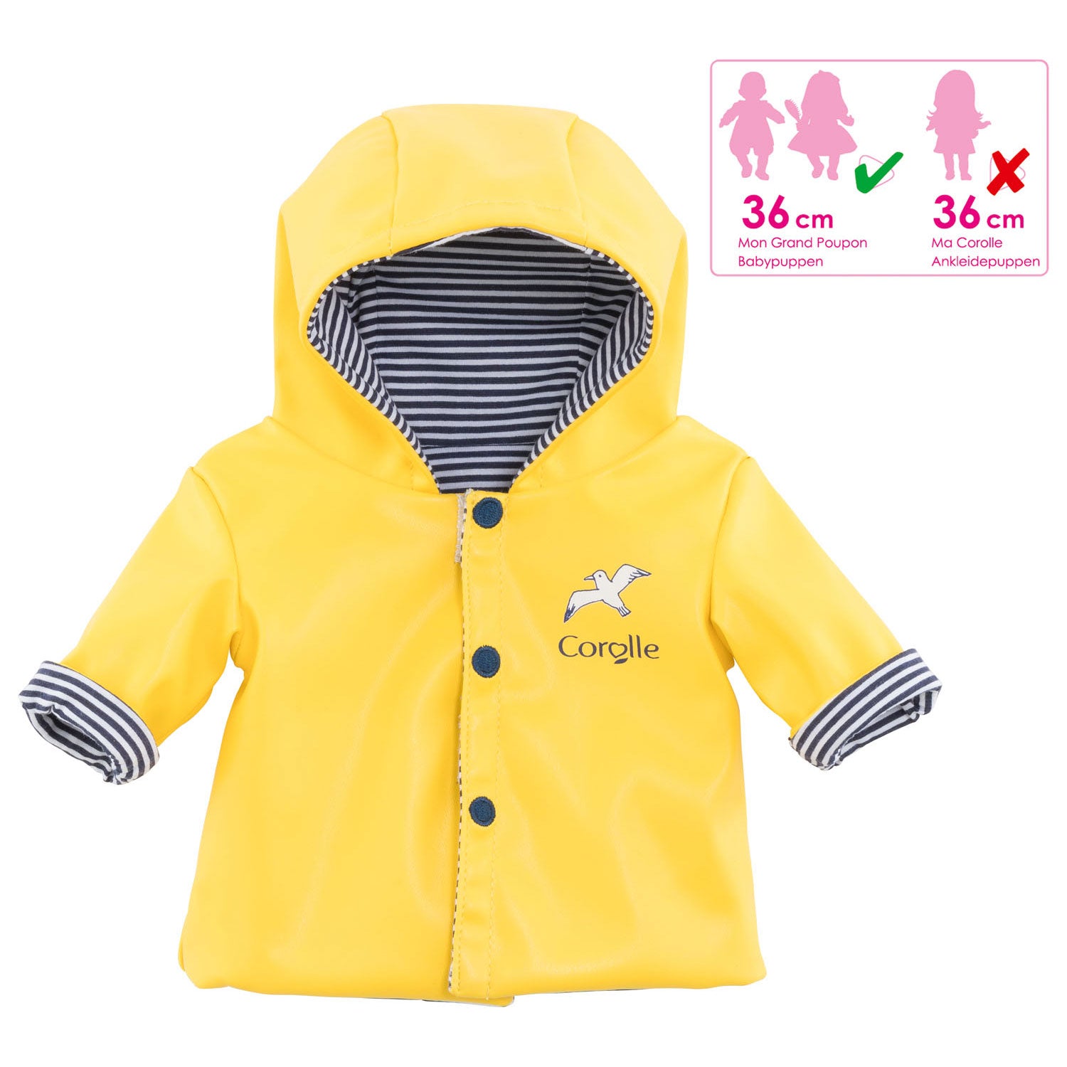 Corolle Mon Grand Poupon Dolls Regenmantel, 36 cm