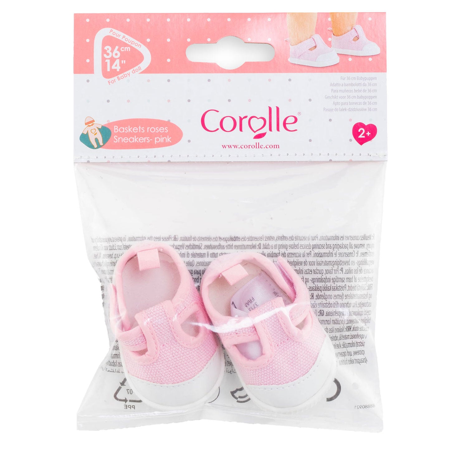 Corolle Mon Grand Poupon Doll Sneakers Pink, 36 cm