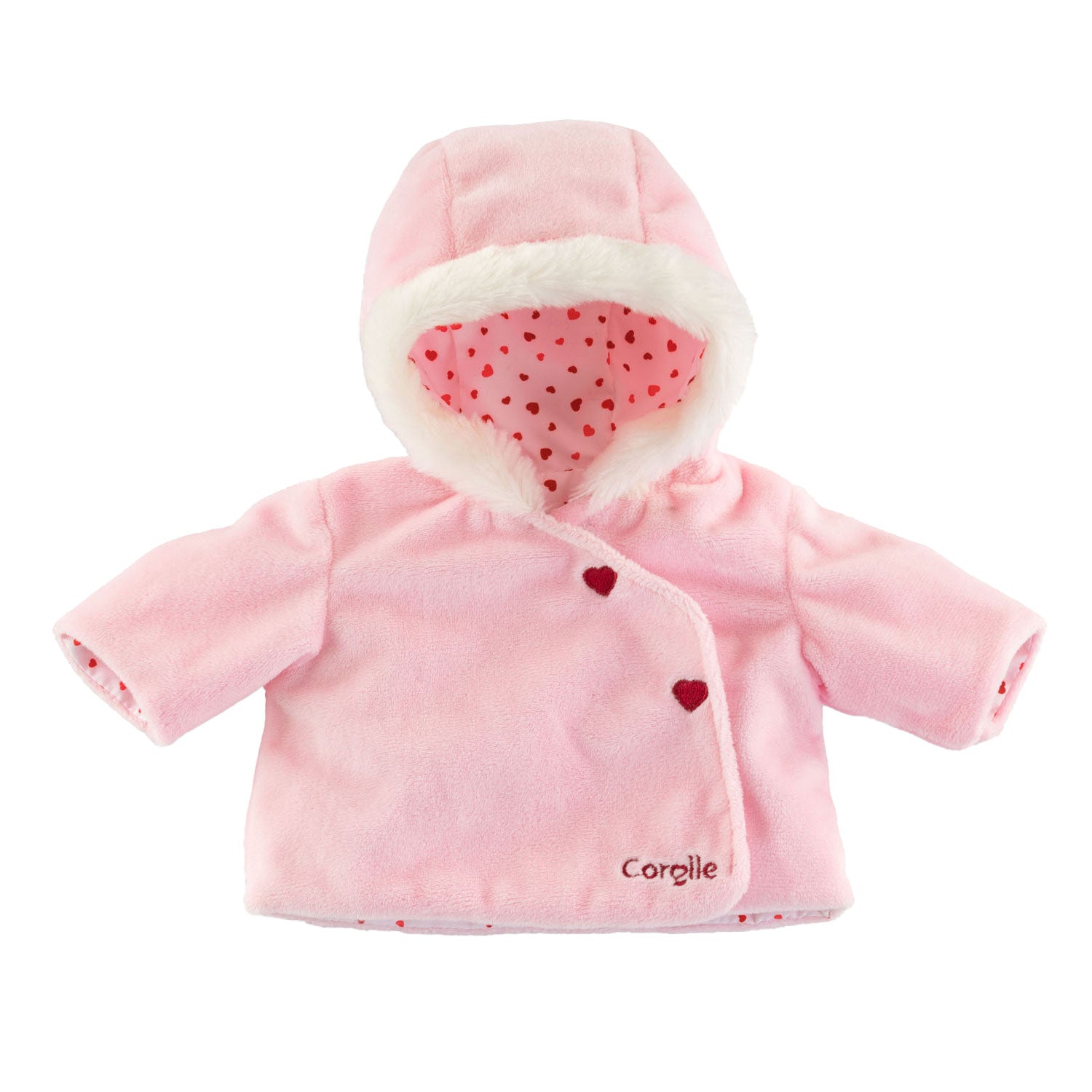 Corolle Mon Poupon Jacke Hartjes Pink, 30 cm
