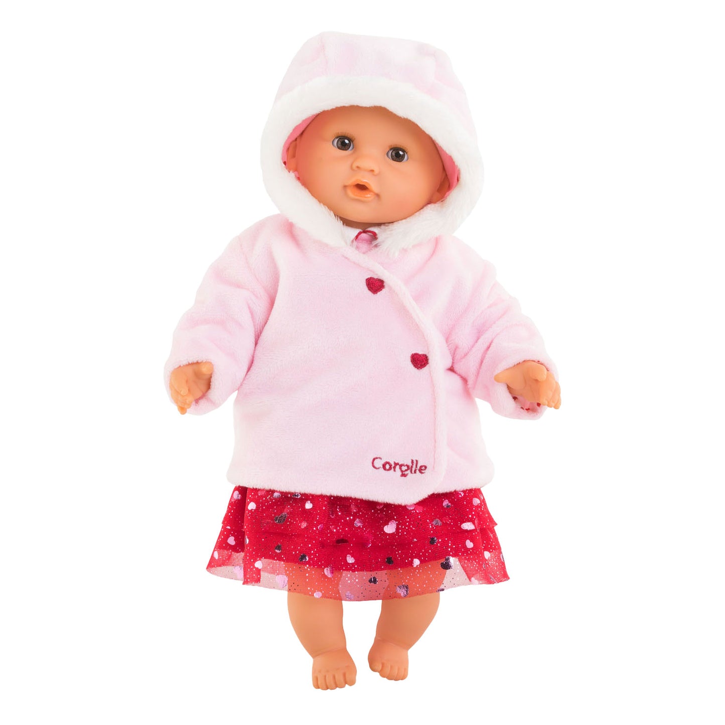 Corolle Mon Poupon Jacke Hartjes Pink, 30 cm