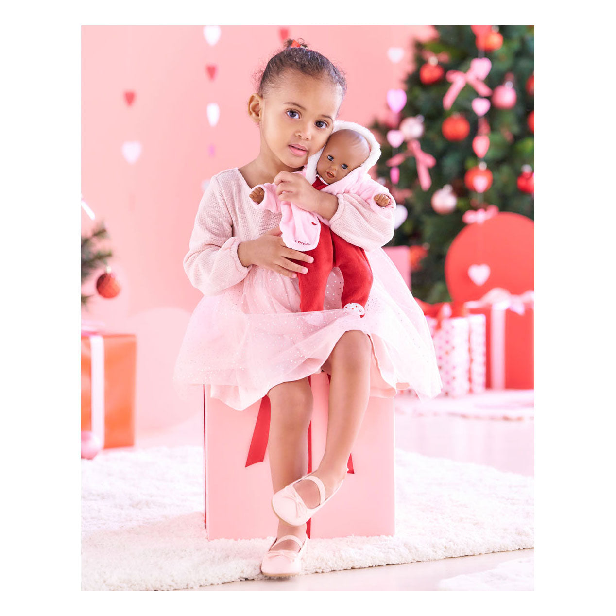 Corolle Mon Poupon Jacke Hartjes Pink, 30 cm