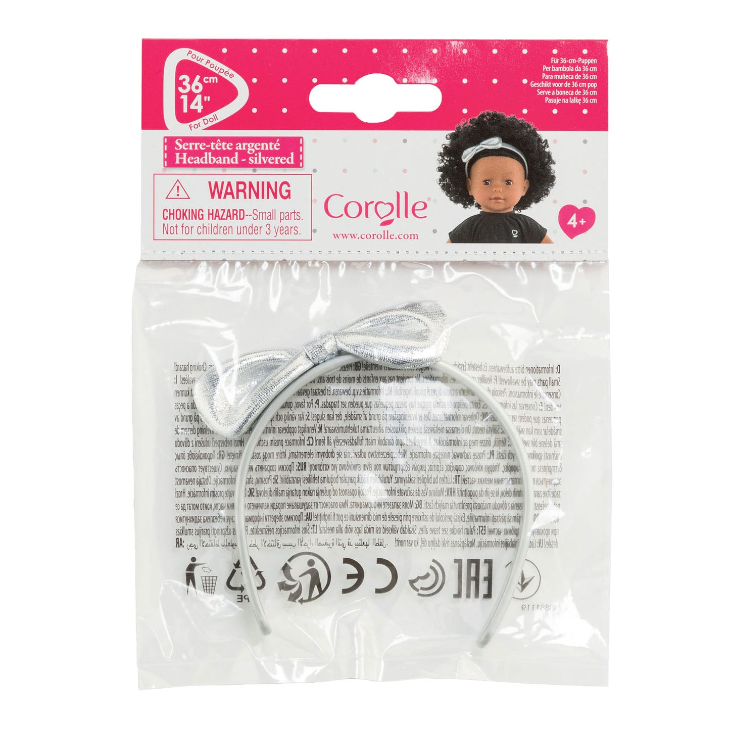 Corolle Ma Hair Band mit Bogensilber, 36 cm