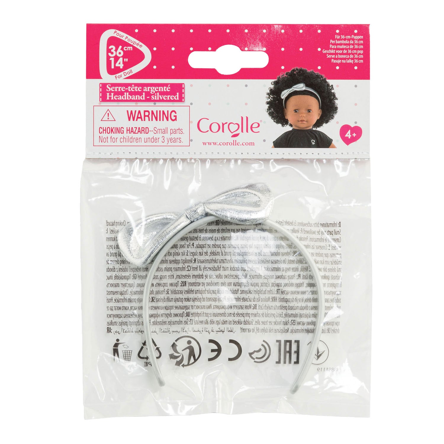 Corolle Ma Hair Band mit Bogensilber, 36 cm