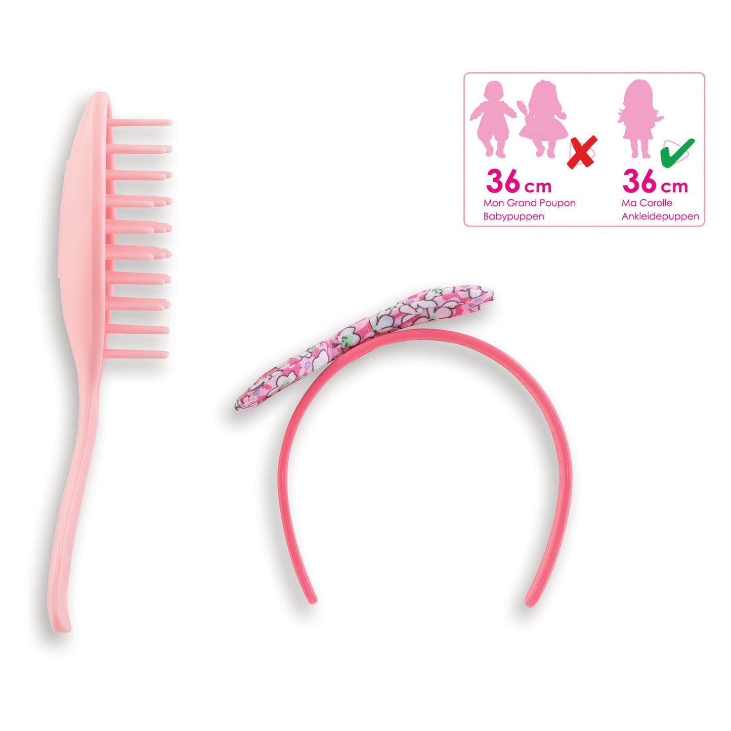 Corolle Ma Haarband Blume mit Haarbürste, 2dlg.