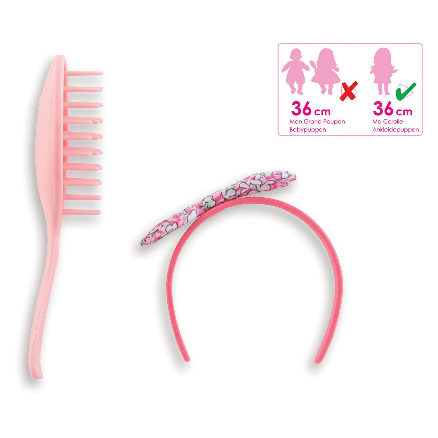 Corolle Ma Haarband Blume mit Haarbürste, 2dlg.