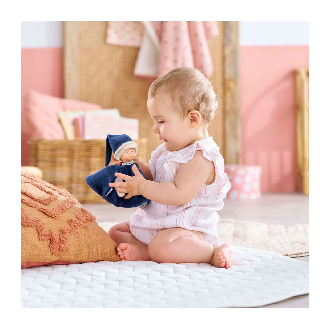 Corolle Tidoudou - dunkelblaues Kuschelstuch, 17 cm