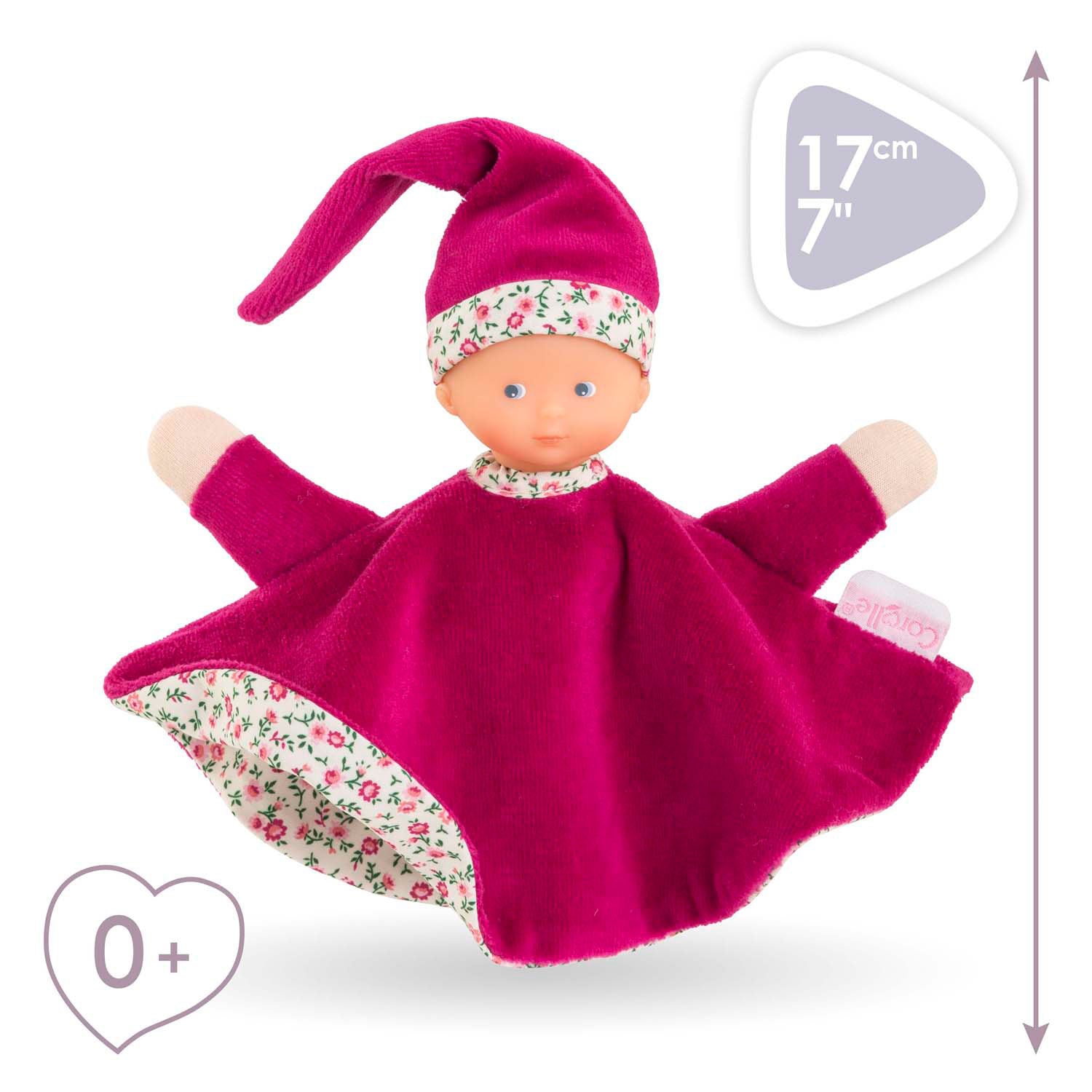 Corolle Tidoudou - Pink Grenadine Kuschelstuch, 17 cm
