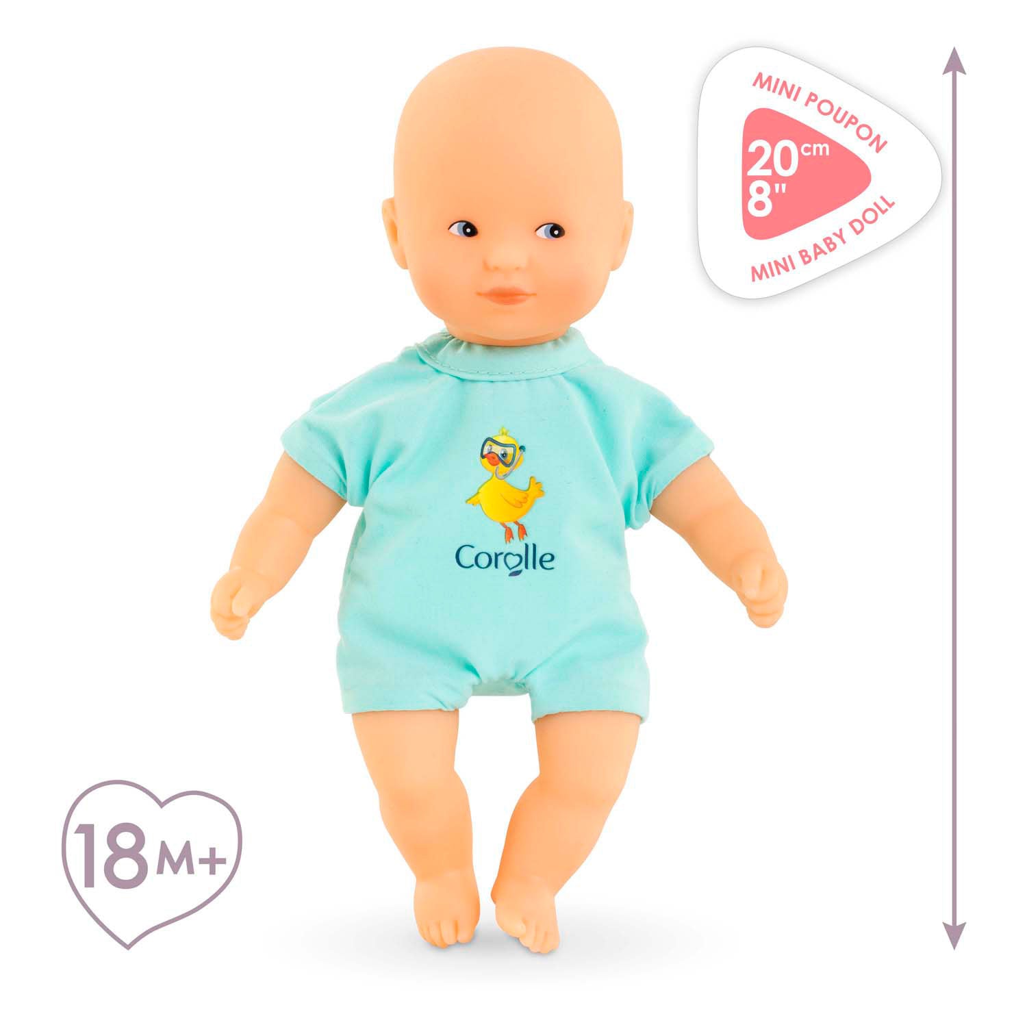 Corolle Mini Bad Babypop - Blau, 20 cm