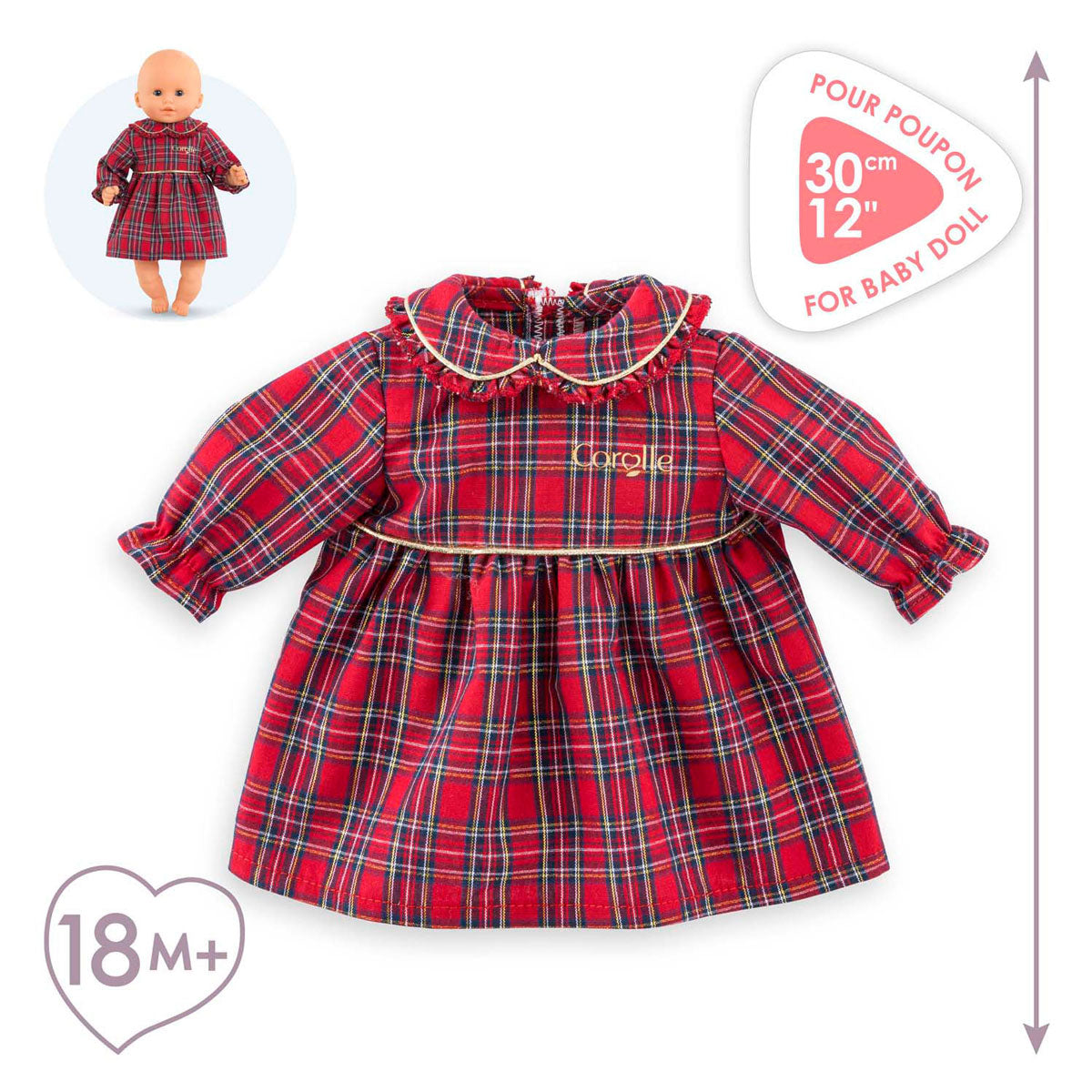 Corolle Holidays Kleid für Baby Pop, 30 cm