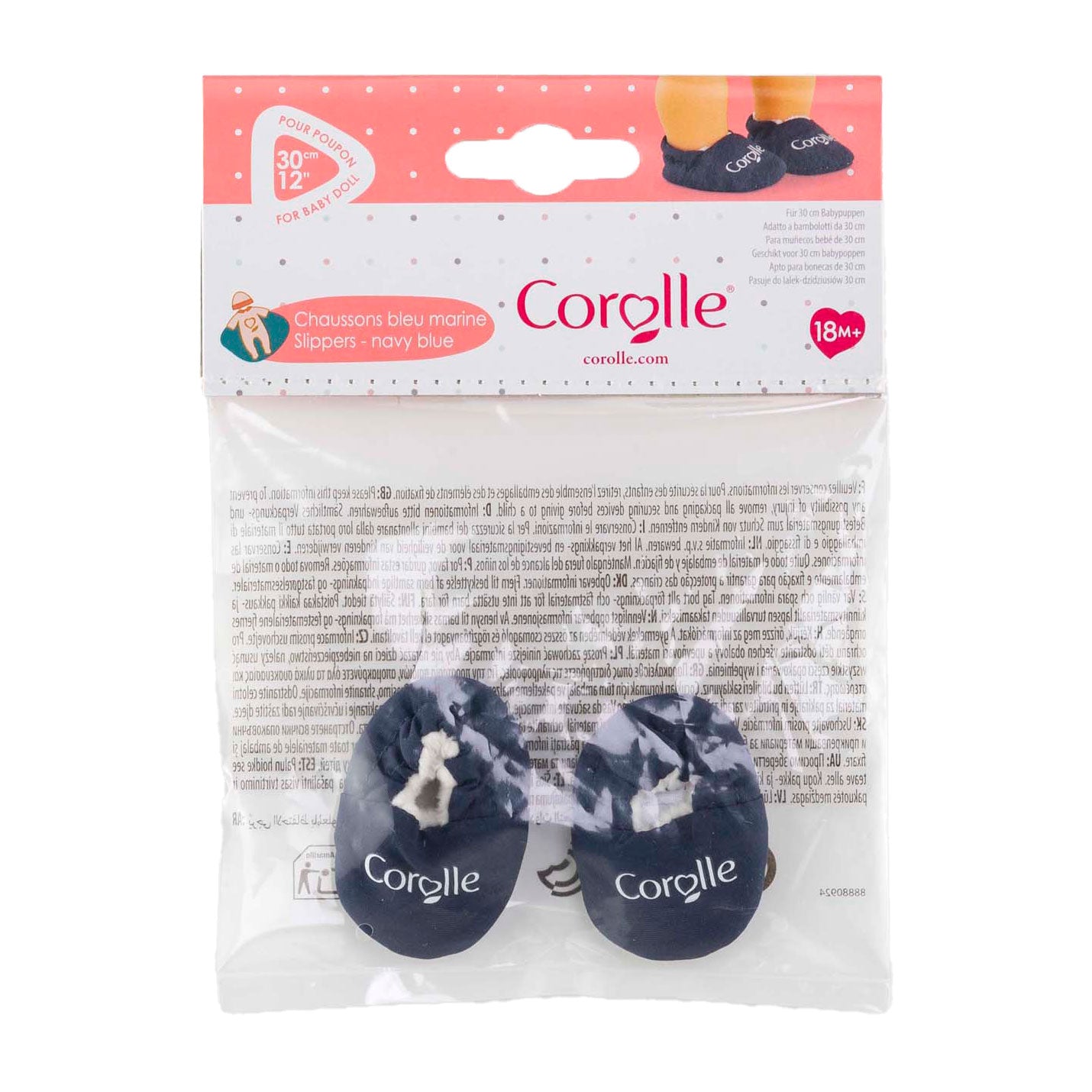 Corolle Navy Blue Pantoffeln für Baby Pop 30 cm