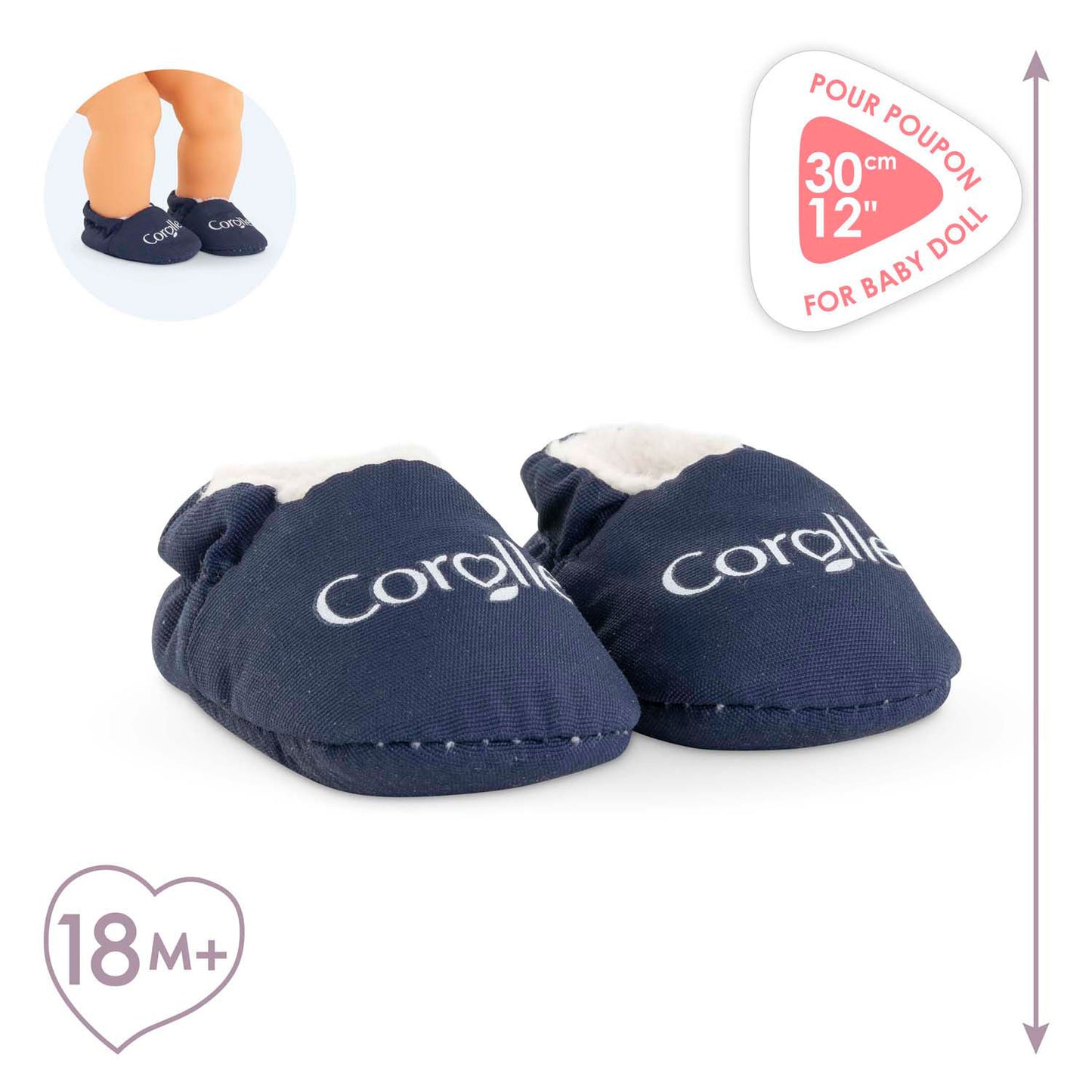 Corolle Navy Blue Pantoffeln für Baby Pop 30 cm