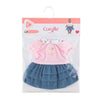 Corolle-Rock mit Rüschen und T-Shirt für Babypuppen, 36 cm.