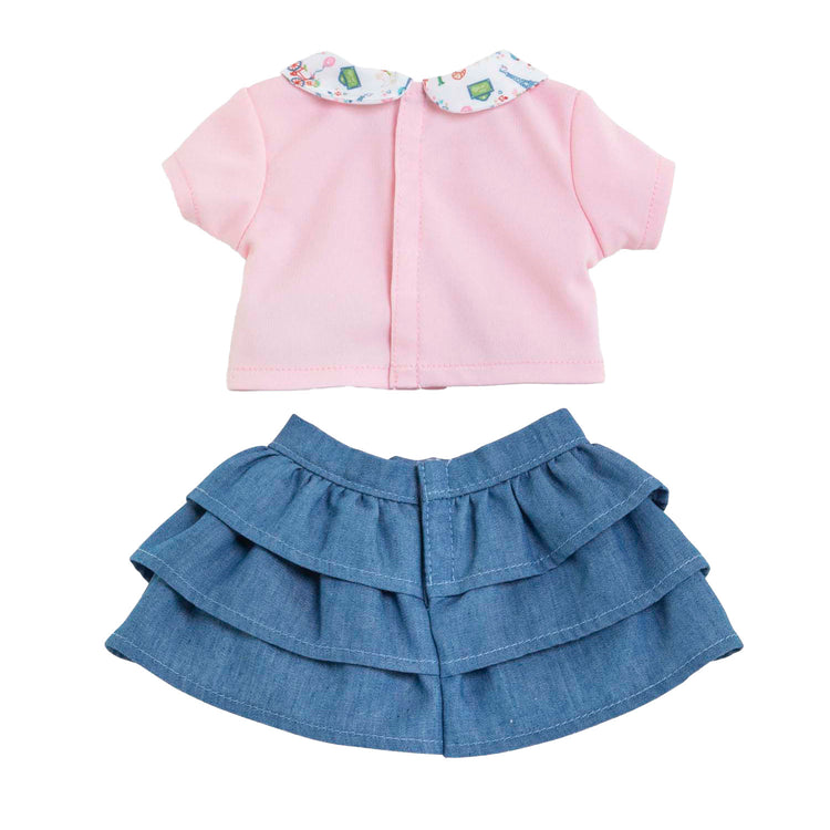Corolle-Rock mit Rüschen und T-Shirt für Babypuppen, 36 cm.