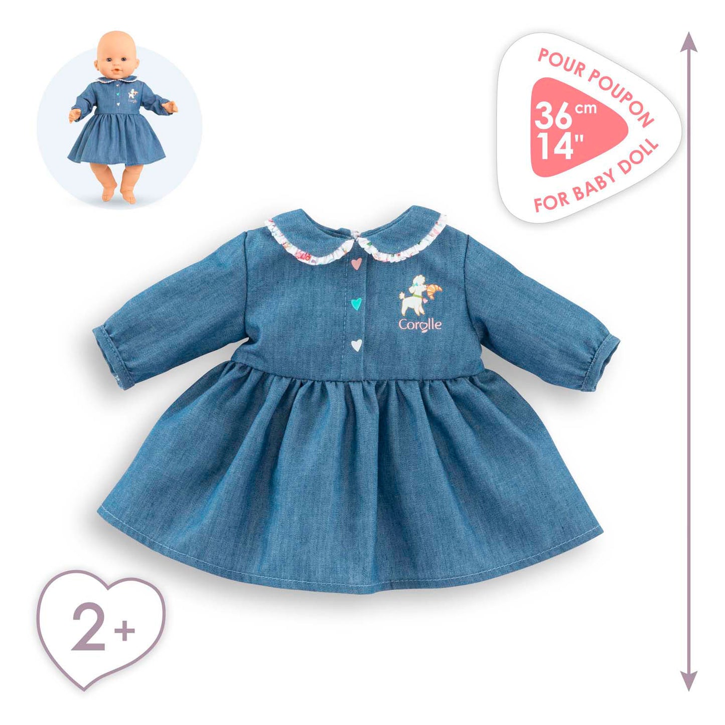 Corolle Kleid für Babypuppen, 36 cm