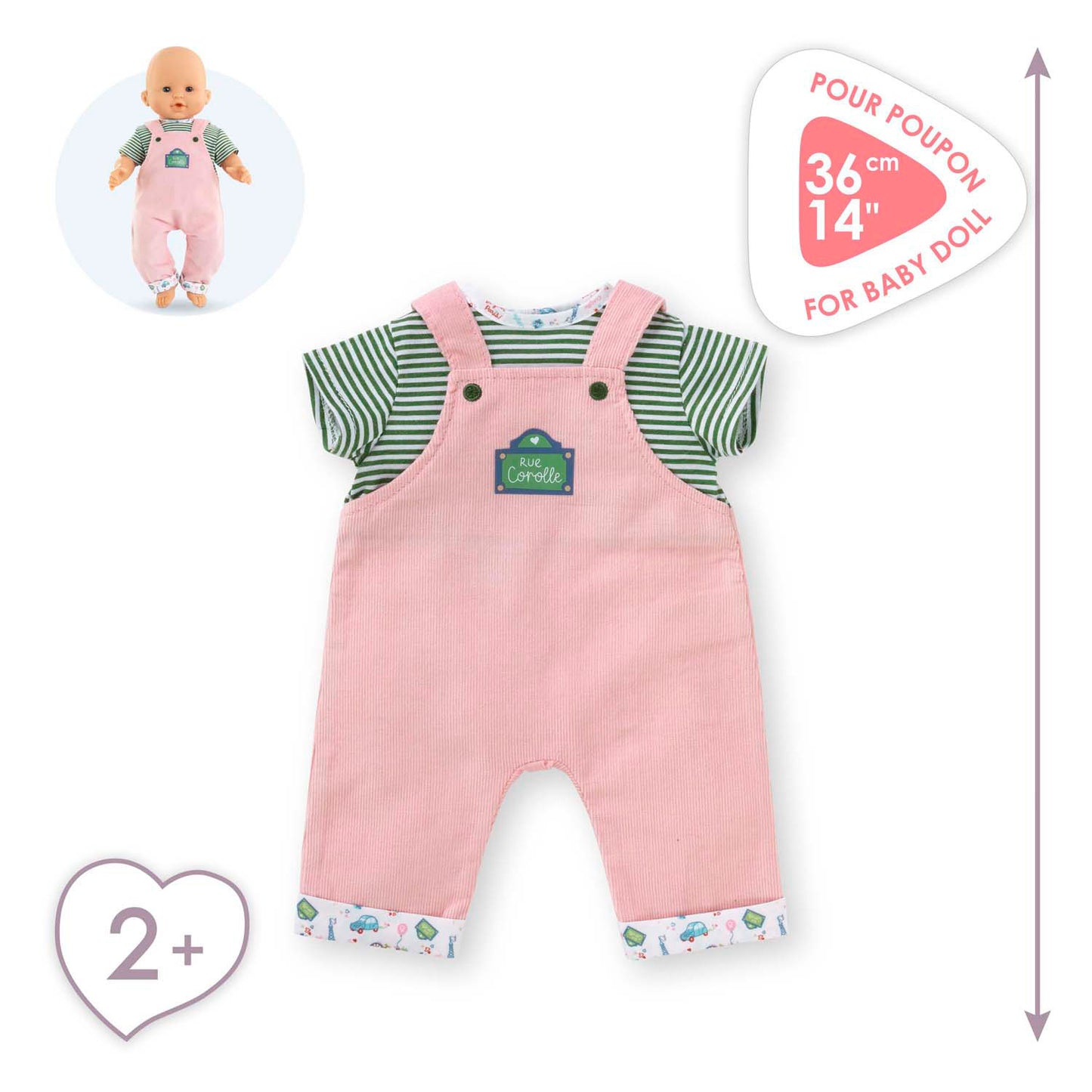 Corolle T-Shirt und insgesamt für Baby Pop, 36 cm