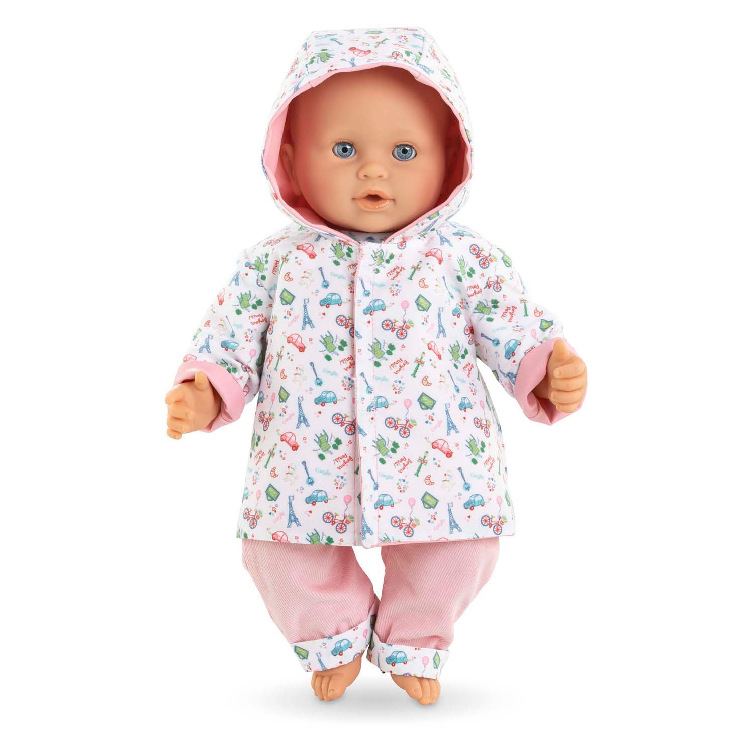 Corolle reversibler Regenmantel für Babypuppen, 36 cm