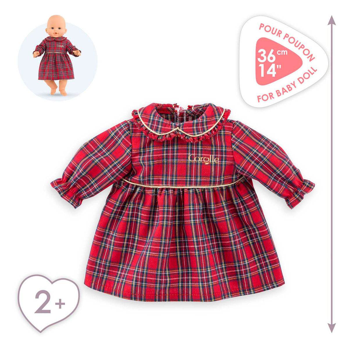 Corolle Holidays Kleid für Baby Pop, 36 cm