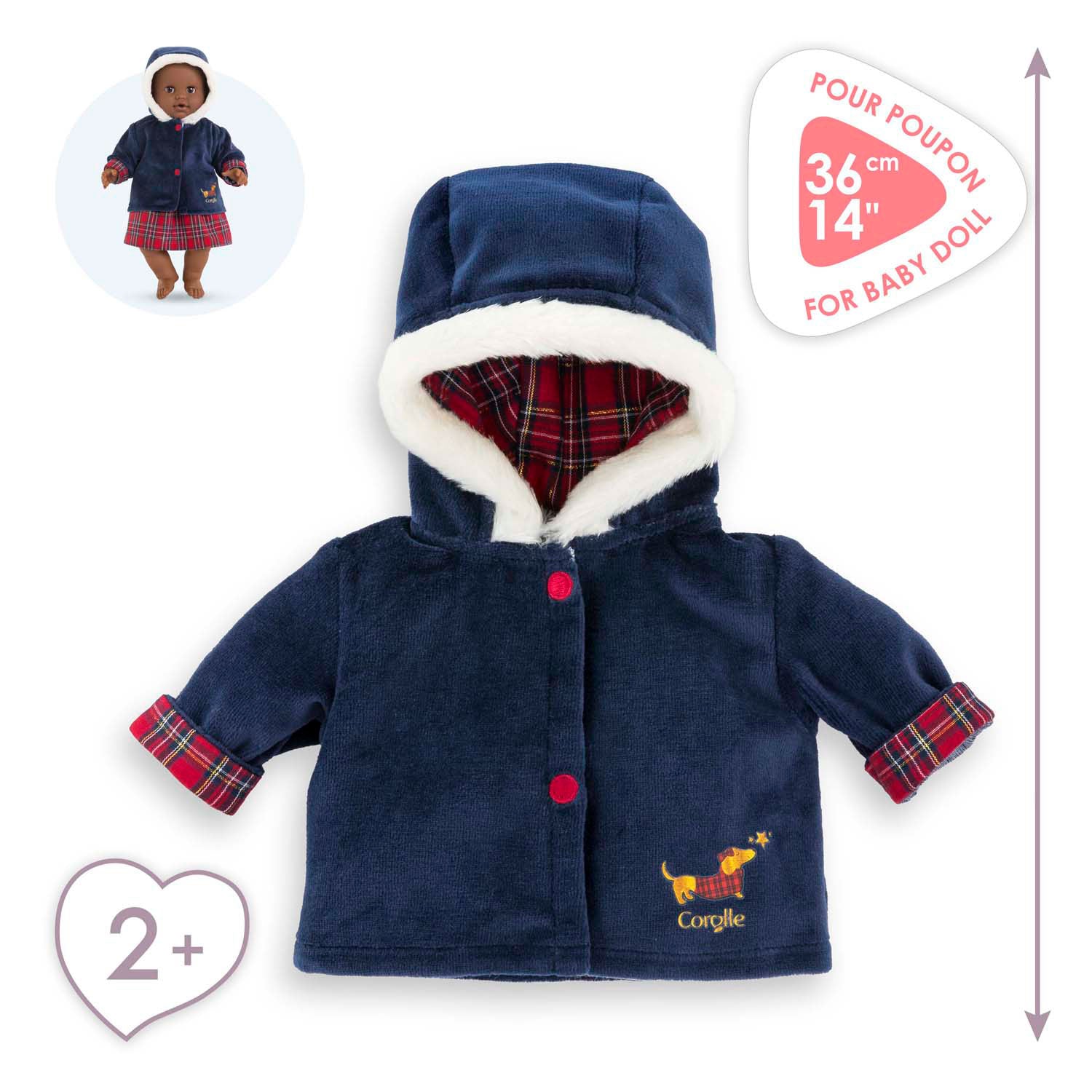 Corolle Holidays Jacke für Baby Pop, 36 cm