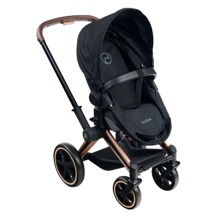 Corolle schwarzer Puppenwagen 3 in 1 für Babypuppen von 36–42 cm