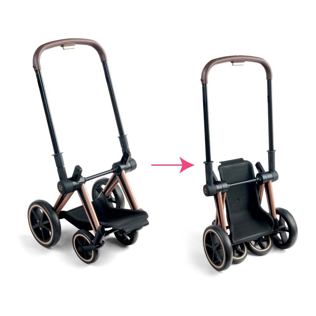 Corolle schwarzer Puppenwagen 3 in 1 für Babypuppen von 36–42 cm