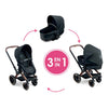 Corolle schwarzer Puppenwagen 3 in 1 für Babypuppen von 36–42 cm