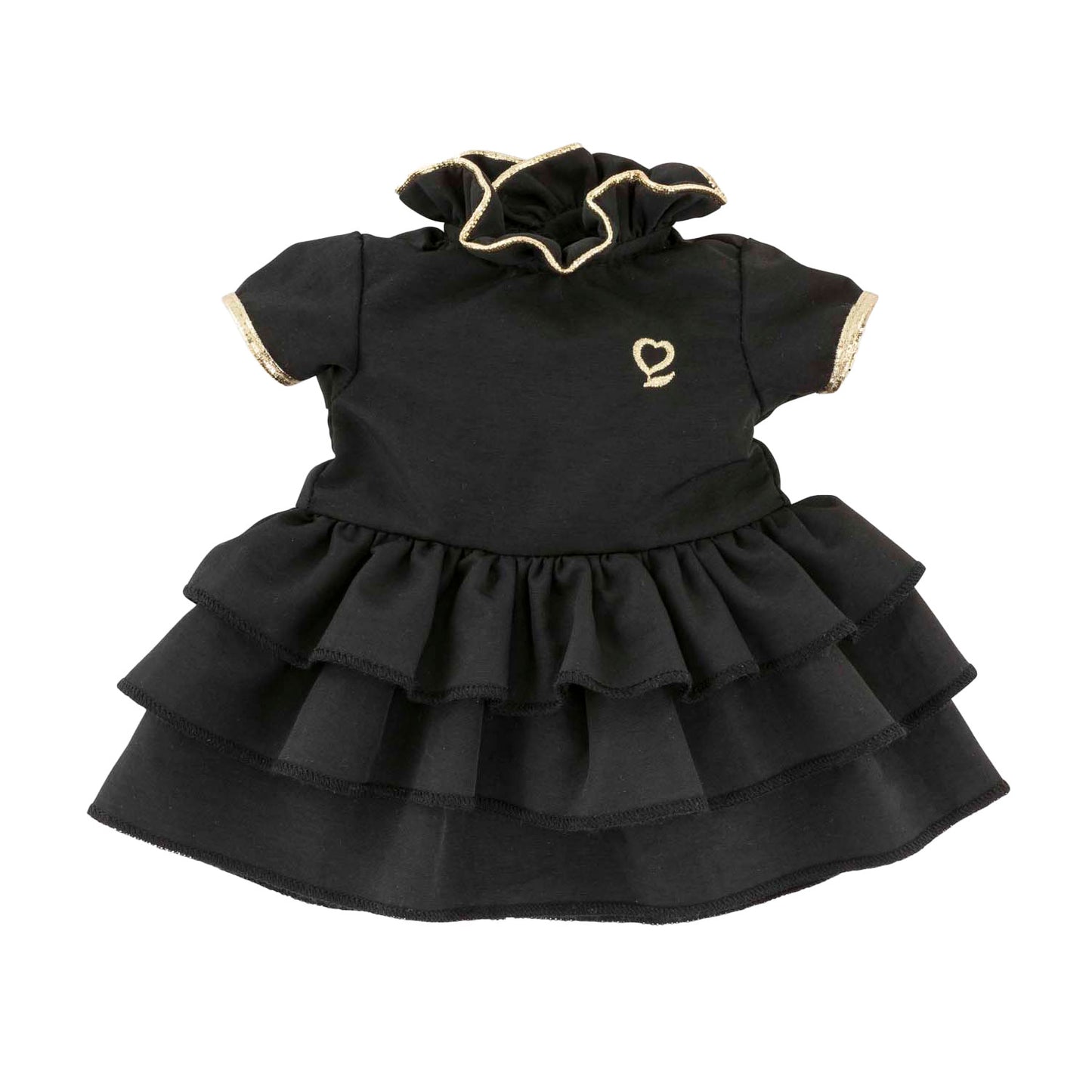 Schwarzes Corolle-Kleid für Babypop, 36 cm