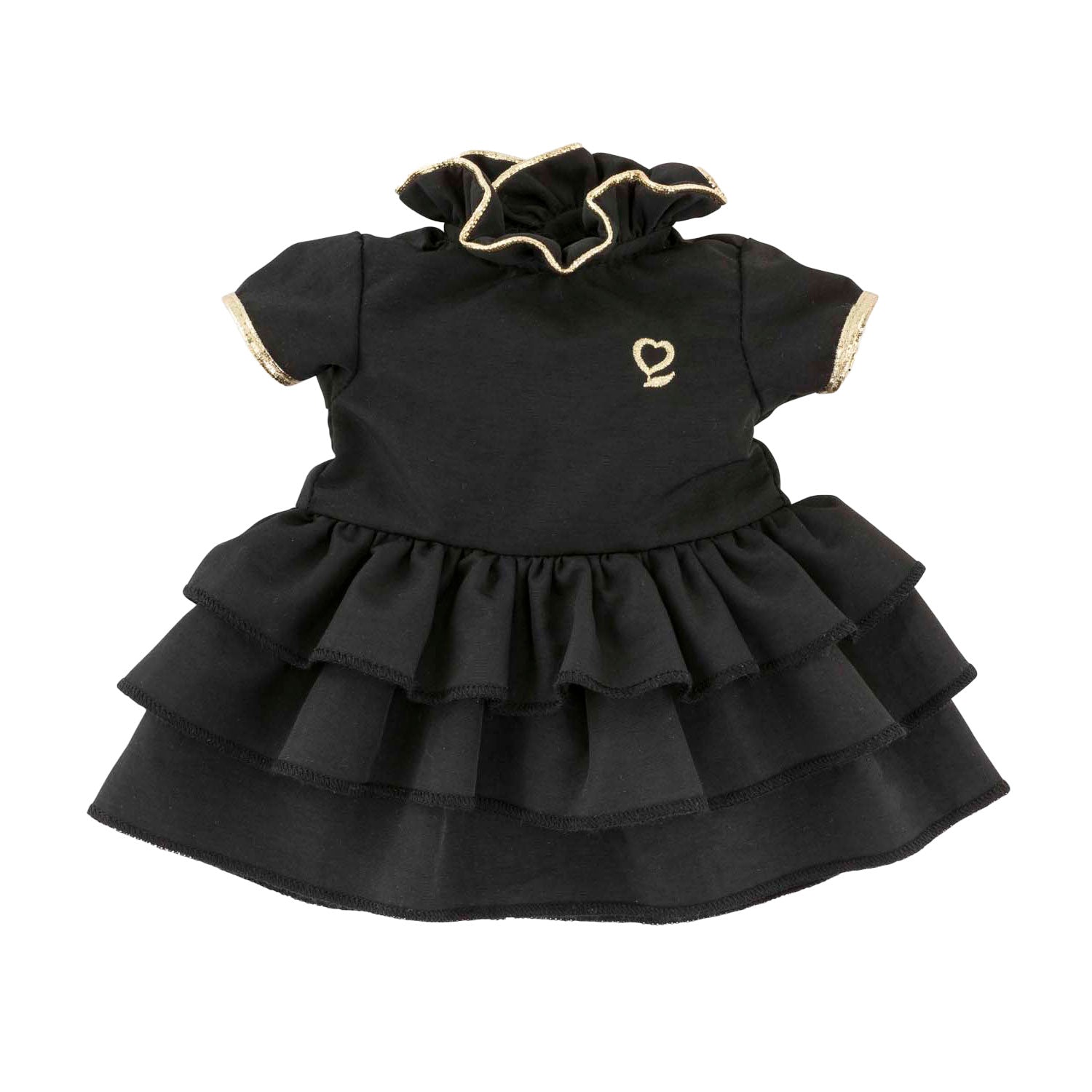 Schwarzes Corolle-Kleid für Babypop, 36 cm