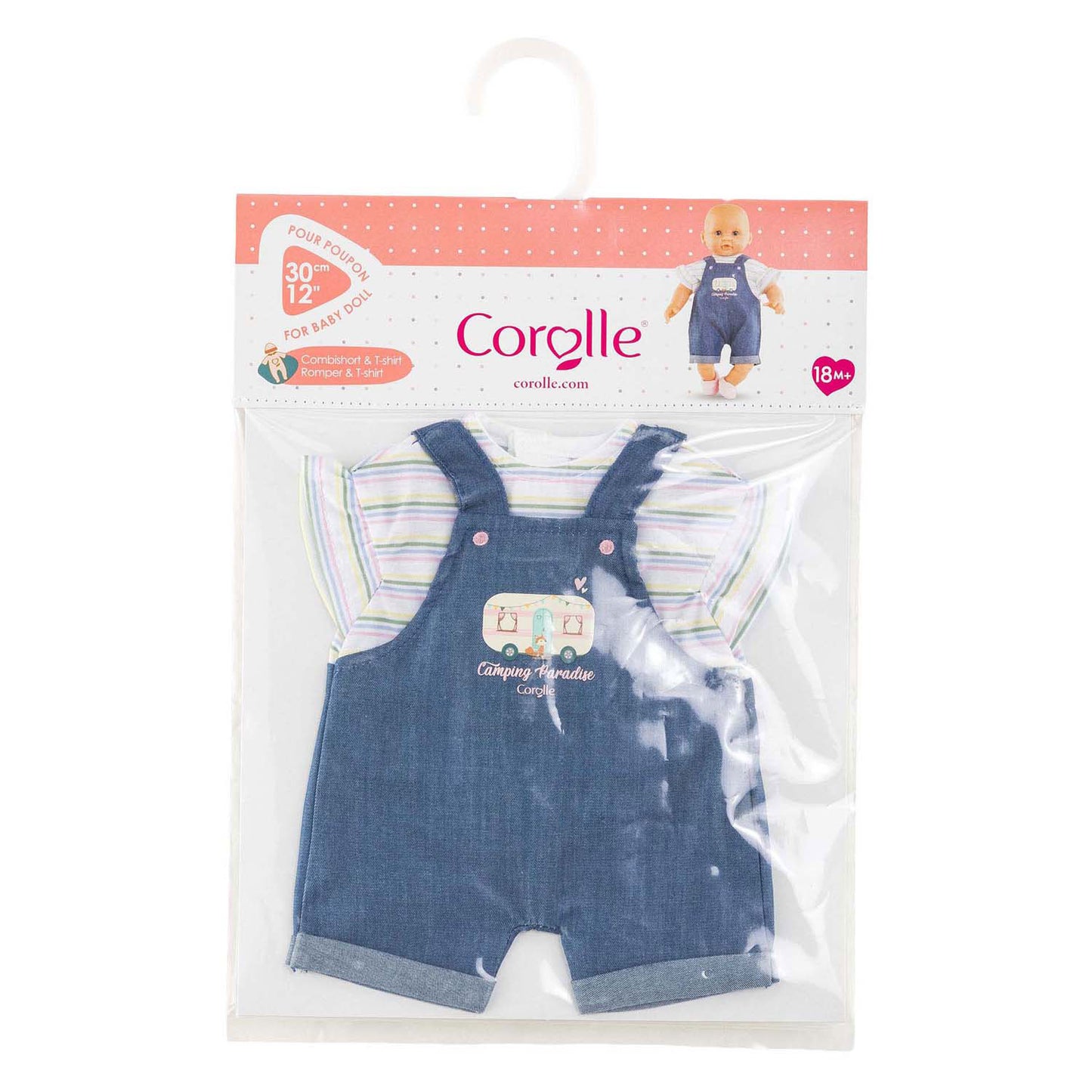 Corolle Jeans-Overall mit T-Shirt kleiner Entdecker – 30 cm