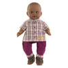 Kariertes Corolle-Hemd mit Hose, kleiner Entdecker – 36 cm