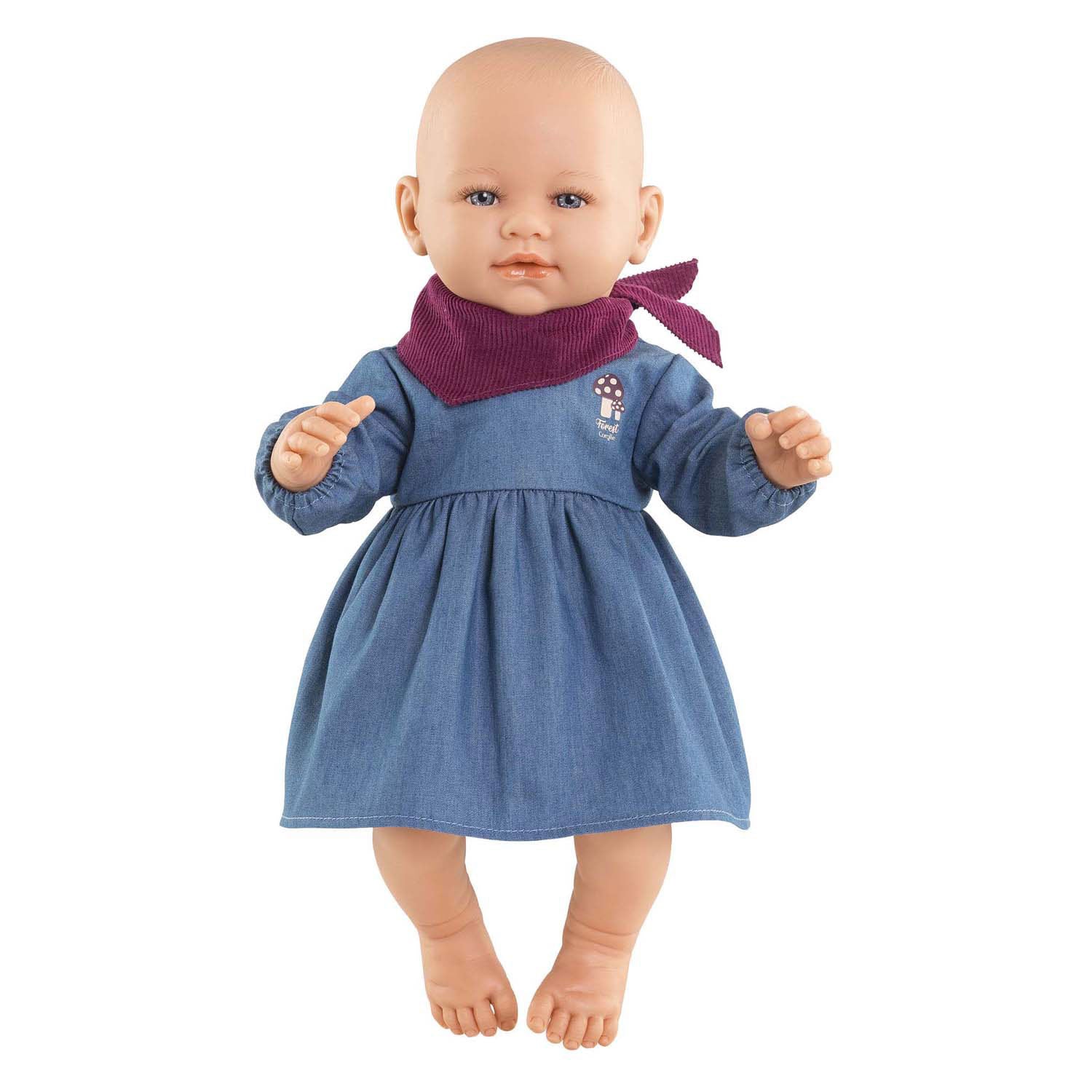 Corolle Jeans-Puppenhals mit Schal, kleiner Entdecker – 42 cm