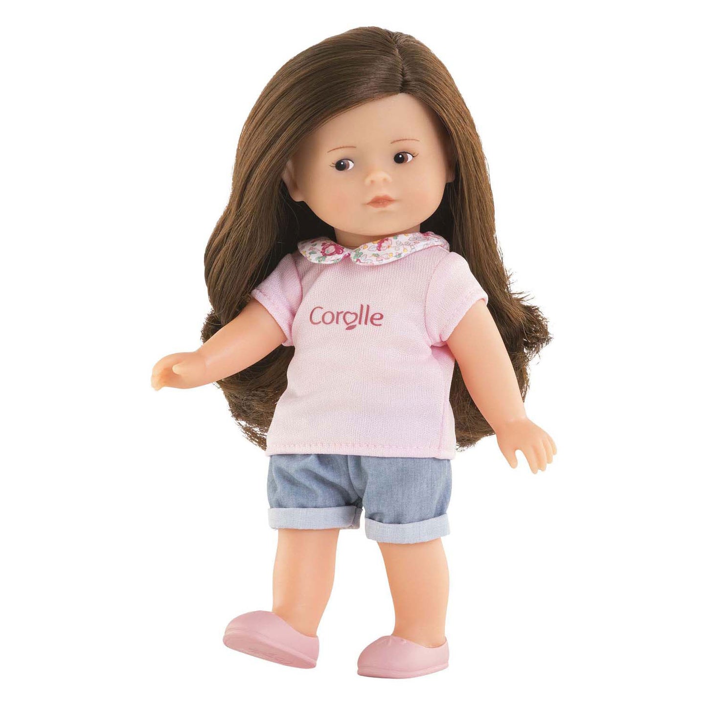 Corolle Mini-Babypuppe Romy mit 3 Zubehörteilen – 20 cm